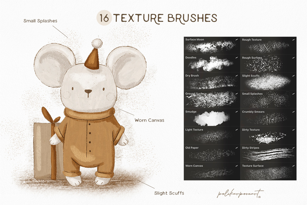 Procreate Brushes & Canvas Funny Art, a Brush Add-On by polikarpovaart (Photo 6 of 13)