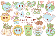 Retro Earth Day PNG Clipart, an Object Illustration by LemonDesign (Thumbnail 1 of 3)