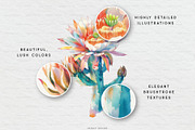 Watercolor Cactus Set, an Object Illustration by BirDIY Design (Thumbnail 2 of 6)