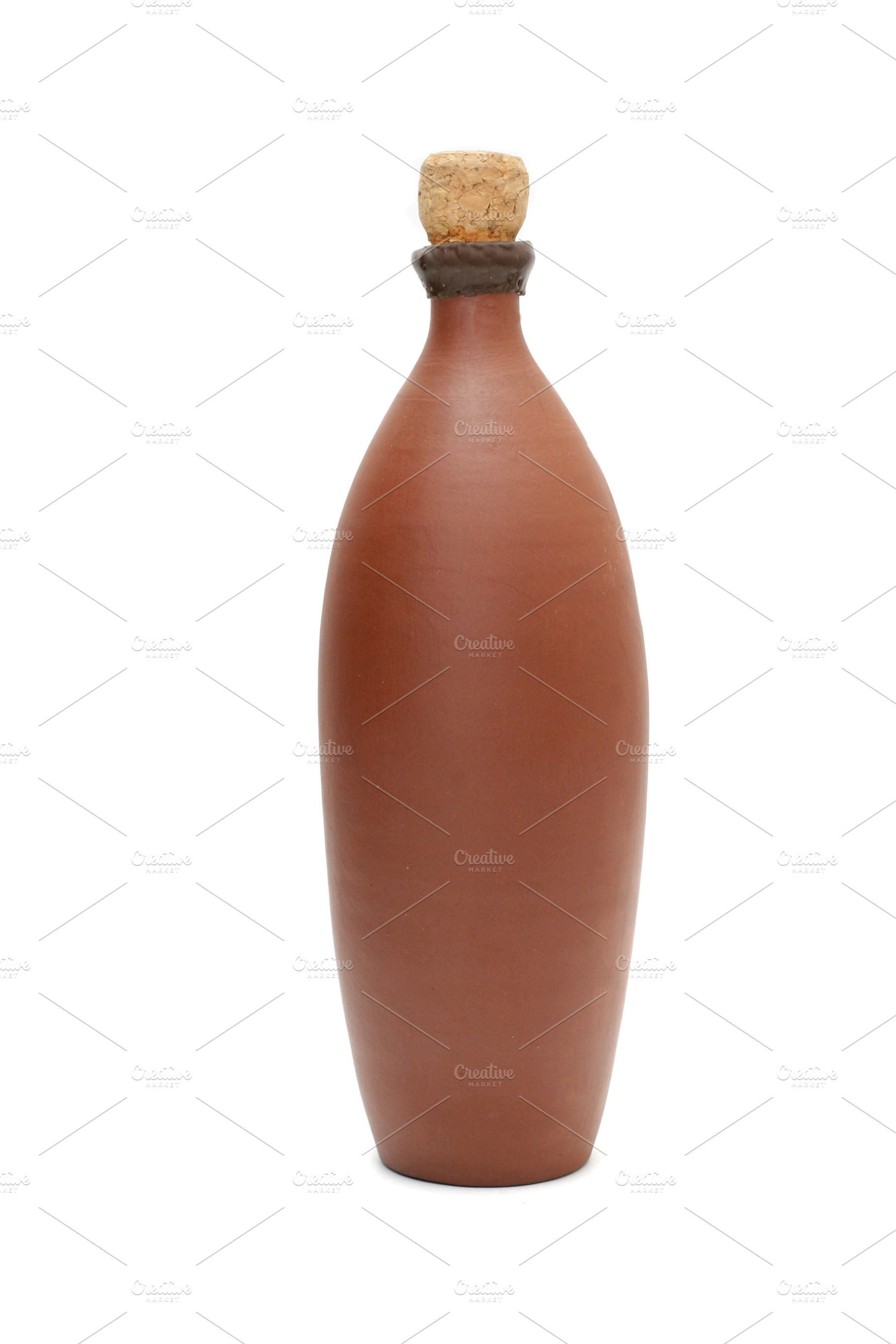 Clay bottle with vine, a Photo by saiko3p