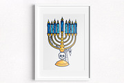 Haunted Hannukah Clipart - PNG pack, a Seasonal Illustration by Sonch' s Curiosities (Thumbnail 3 of 3)