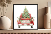 Christmas Trucks Clipart, an Illustration by Black Bird Studio (Thumbnail 4 of 4)