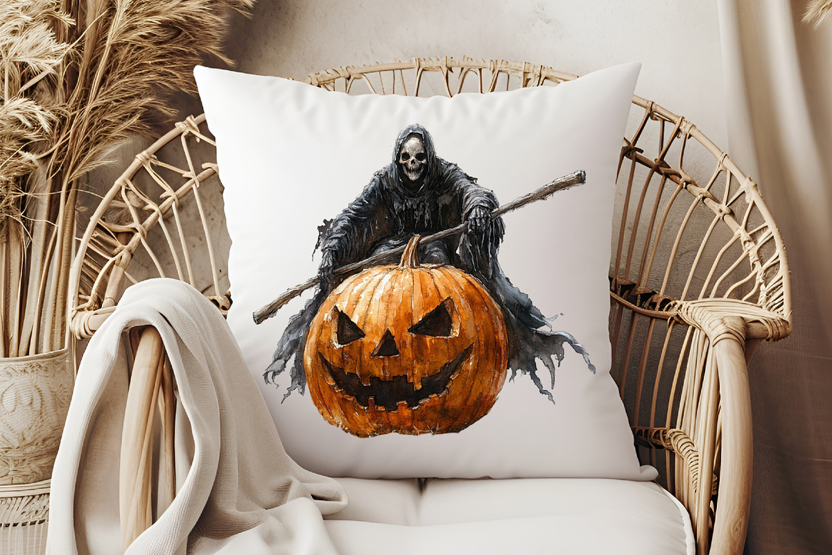 Halloween Funny Reaper Clipart, an Illustration by Pixels.Craft (Photo 7 of 7)