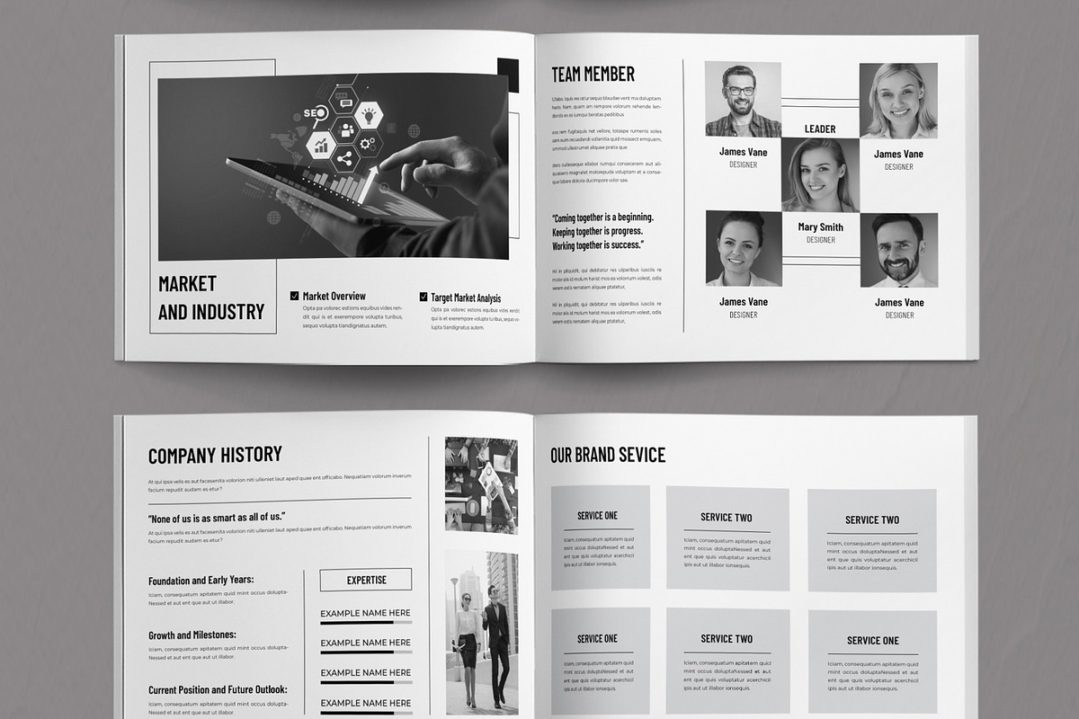 Company Profile Template Layout, a Brochure Template by ContestDesign (Photo 4 of 5)
