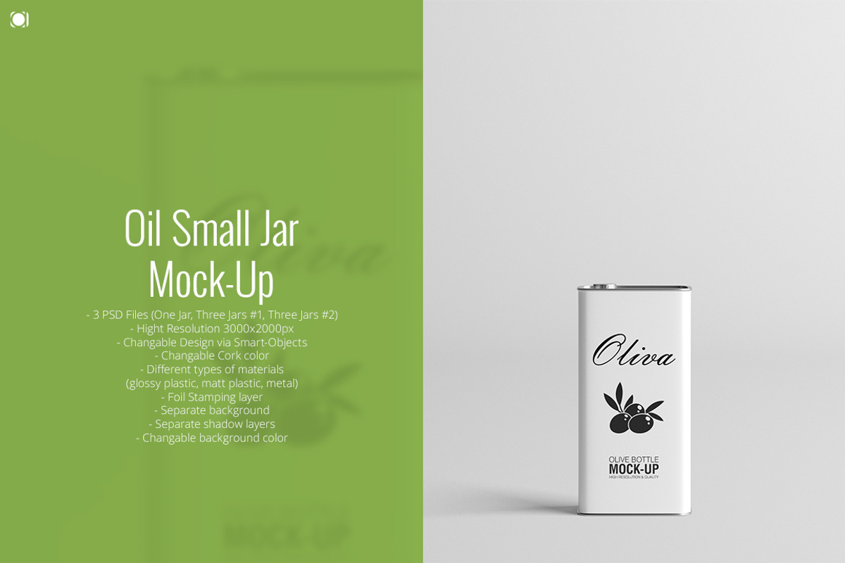 Oil Small Jar Mock-Up, a Packaging Mockup by AY Mock-Ups (Photo 1 of 7)