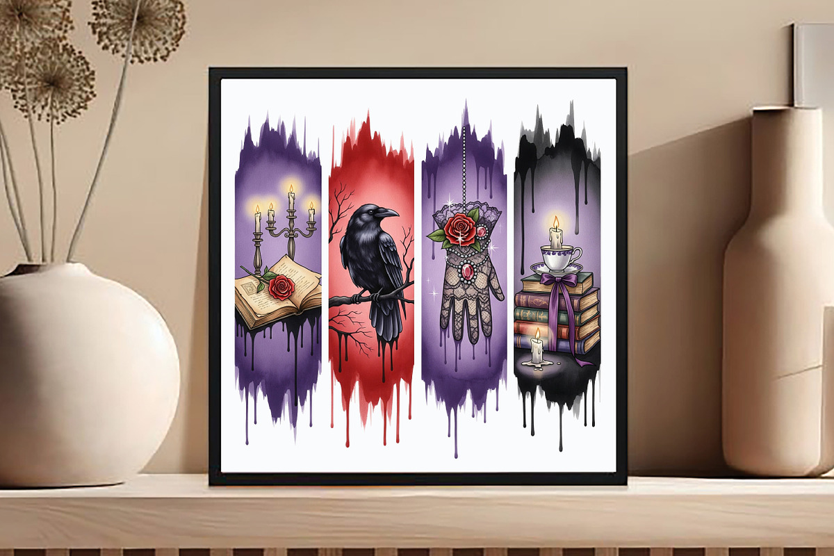 Magical Book Gothic Raven PNG, an Illustration by DreamCafeArt (Photo 2 of 6)
