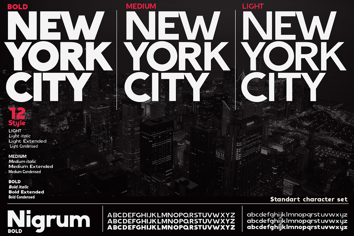 Nigrum - Sans Serif font Family preview 5