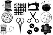 Sewing Silhouettes AI EPS PNG, an Illustration by FrankiesDaughtersDesign (Thumbnail 2 of 4)