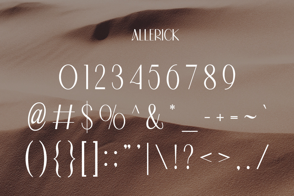 Allerick | Modern Classic, a Sans Serif Font by Muntab_Art (Photo 9 of 9)