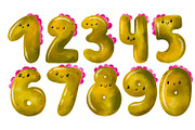 Green Dino Numbers – Cute Hand-Drawn, an Education Illustration by the_myro (Thumbnail 3 of 3)
