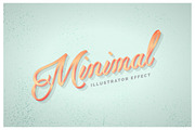 Instant Minimal Metal Effect for AI, a Layer Style Add-On by Vector Galore (Thumbnail 1 of 6)