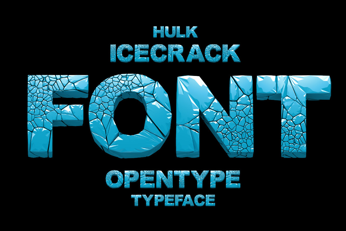 Hulk Icecrack Font, a Font by Handmadefont (Photo 1 of 9)