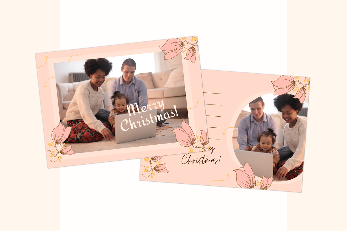 Christmas GREETING CARD CANVA TEMPLA, a Card Template by The Little Lily Studio (Photo 4 of 5)