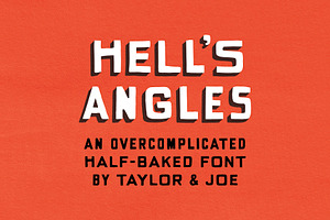 Hell's Angles Handdrawn Display Font, a Sans Serif Font by Off The Rack ©