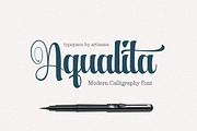 Aqualita, a Script Font by artisans (Thumbnail 1 of 5)