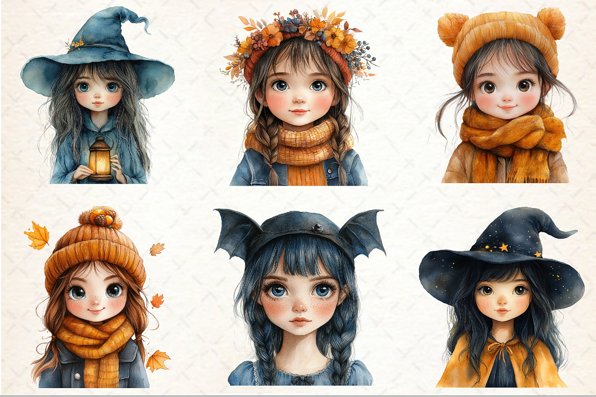 Bewitching Autumn Doll Clipart, an Illustration by Rose Art (Photo 4 of 4)