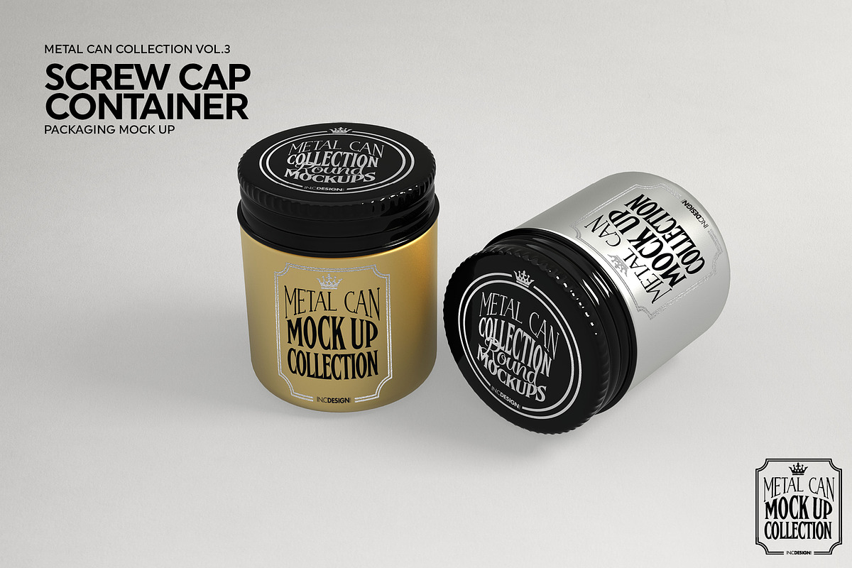 Round Screw Cap Metal Mockup, a Product Mockup by INCDesign (Photo 5 of 7)