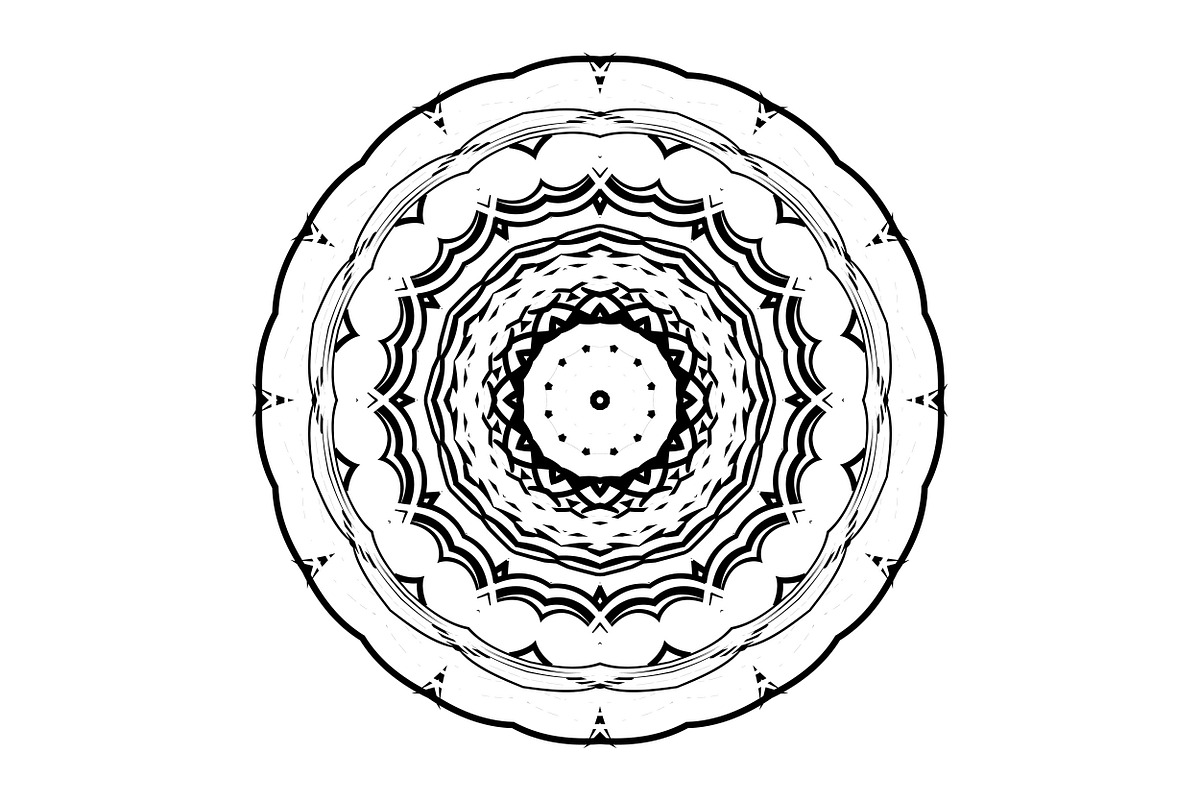 Modern Black and White Mandala Pack, a Decorative Illustration by NJ Himel (Photo 89 of 101)