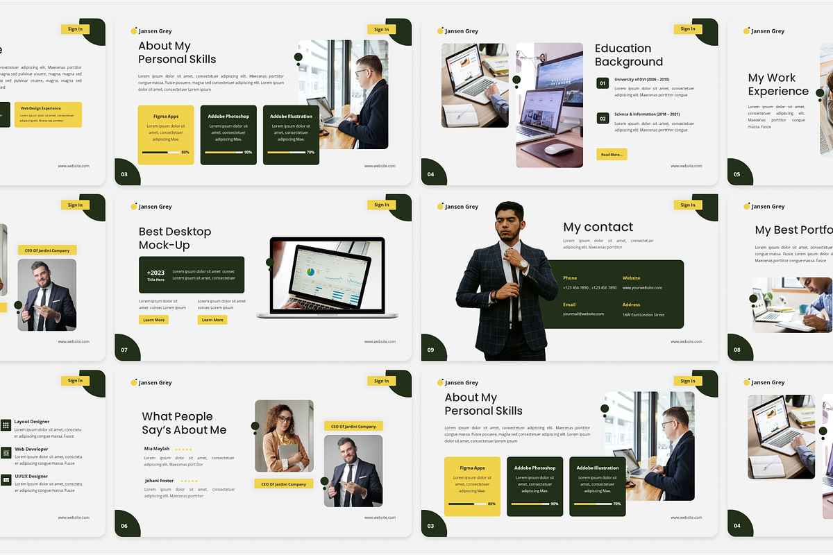CV & Portfolio Google Slide, a Presentation Template by Annora Studio (Photo 2 of 5)