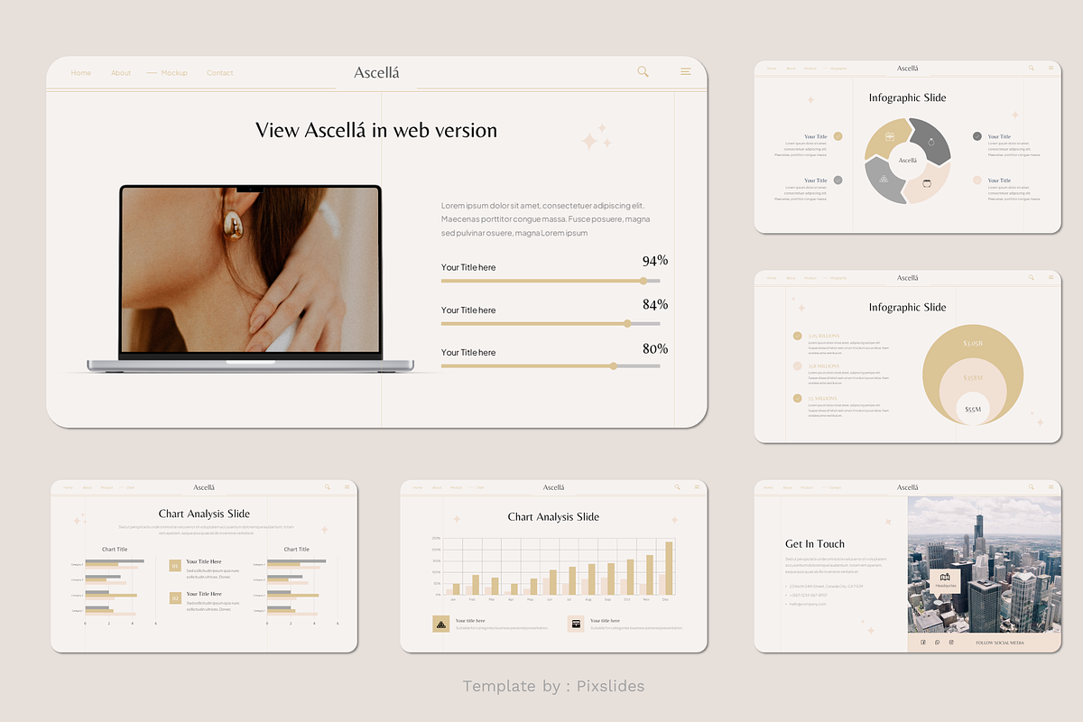 Jewelry Handcrafted Store PowerPoint, a Presentation Template by Pixslides (Photo 7 of 8)