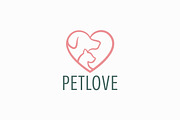 Creative Pet Care Love Logo, a Branding & Logo Template by Signatoro (Thumbnail 1 of 3)