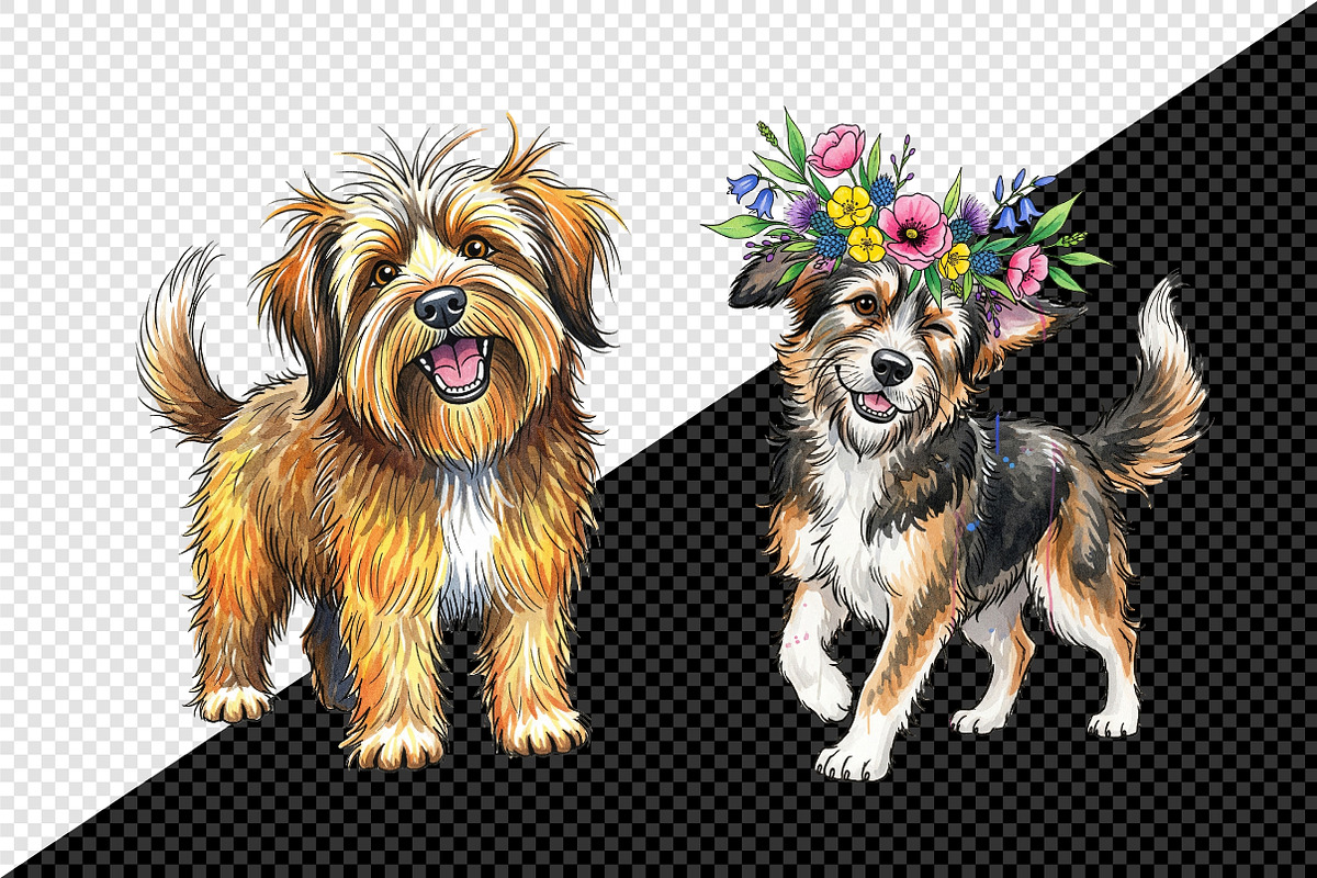 Quirky Dogs Sublimation Clipart, an Illustration by Creative Art (Photo 8 of 10)