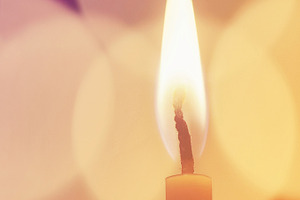 Close up of a little candle