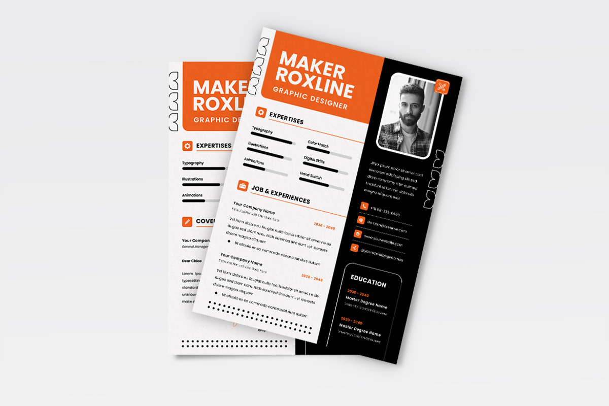 Creative Business Resume CV, a Resume Template by iDoodle Studio (Photo 3 of 4)