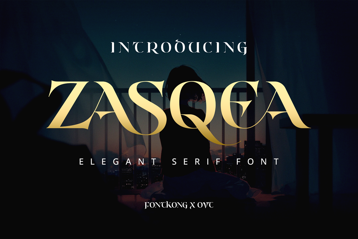 Zasqea - A Elegant Serif Font, a Serif Font by overlaytemplates (Photo 1 of 5)