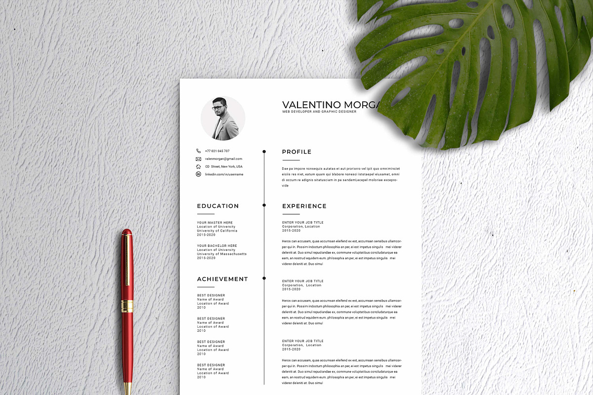 Clean Resume, a Resume Template by Peunayah (Photo 1 of 8)