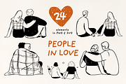 Valentines Day couples line art svg, a Person Illustration by Heartwarming Art (Thumbnail 1 of 11)