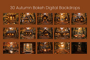 30 Autumn Bokeh Digital Backdrops, a Background Graphic by 3Motional (Thumbnail 10 of 18)