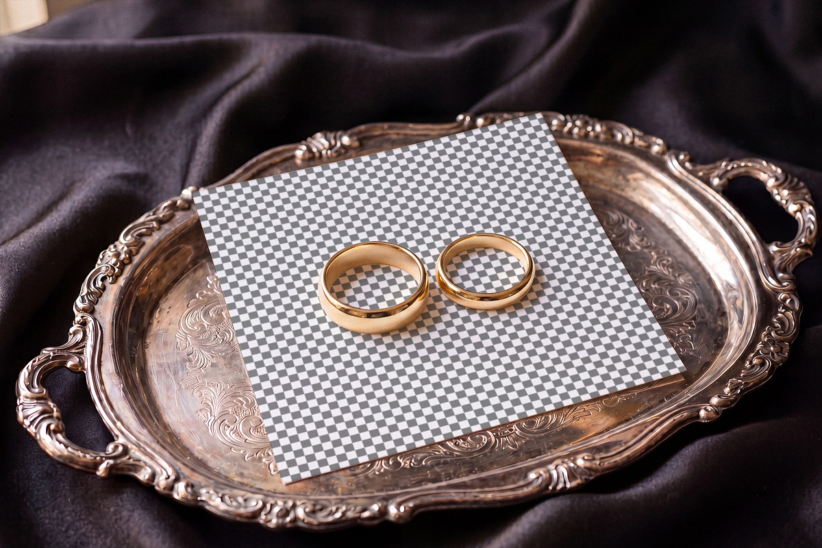 Square Wedding Invitation Mockup, an Advertising Mockup by Designer Dude (Photo 2 of 2)