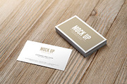 Business Card Mockup Pack on Wood, a Print Template by Haynie Design Co. (Thumbnail 2 of 5)