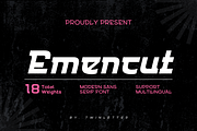 Emencut, a Sans Serif Font by twinstd (Thumbnail 1 of 13)