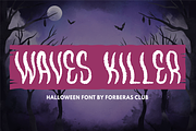 Waves Killer Halloween Pumpkin, a Font by Forberas Club (Thumbnail 1 of 8)