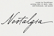 Nostalgia // Vintage Script Font, a Script Font by PeachCreme (Thumbnail 1 of 15)