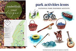 National Park Activities Icons