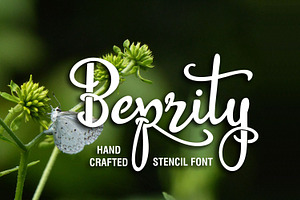 Beprity Stencil, a Script Font by Digital Typeface Studio