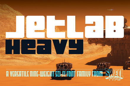 Jetlab Heavy - sci-fi logo font