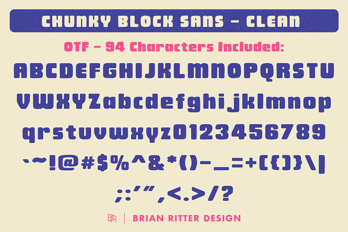 Chunky Block Sans Font, a Sans Serif Font by Brian Ritter Design (Photo 4 of 6)