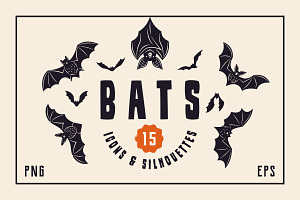 Vintage Halloween Bats icons