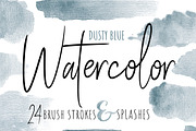 Watercolor Brush TextureDusty Blue, a Texture Graphic by Sahar Heumesser (Thumbnail 1 of 8)