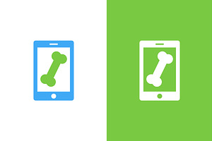 Bone and phone logo combination, a Technology Illustration by GraphiShop