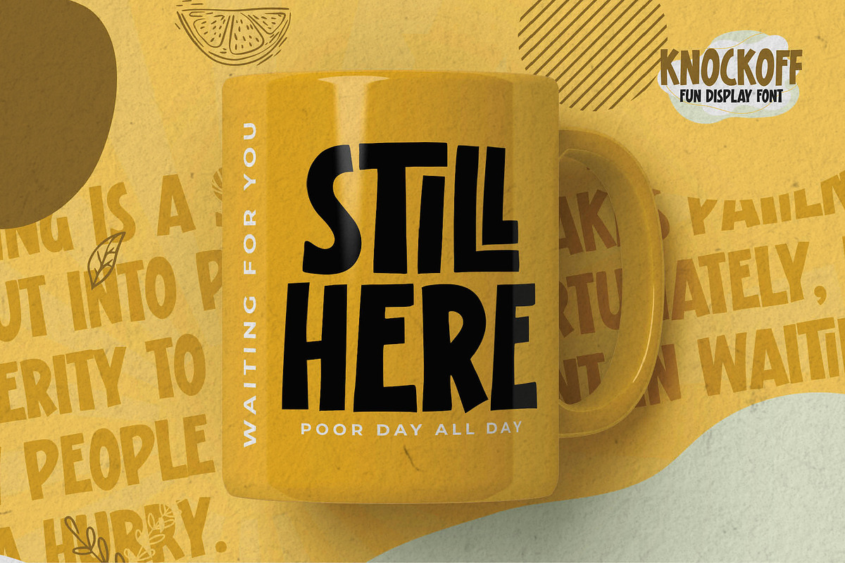 Knockoff - Fun Display Font, a Font by Gassstype (Photo 6 of 9)