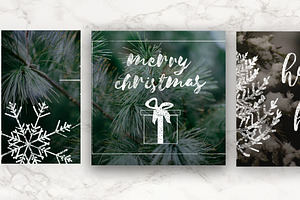 Vintage Christmas Photo Overlays 