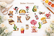 Sarcastic Valentine Watercolor PNG, an Illustration by Artnoy (Thumbnail 7 of 8)
