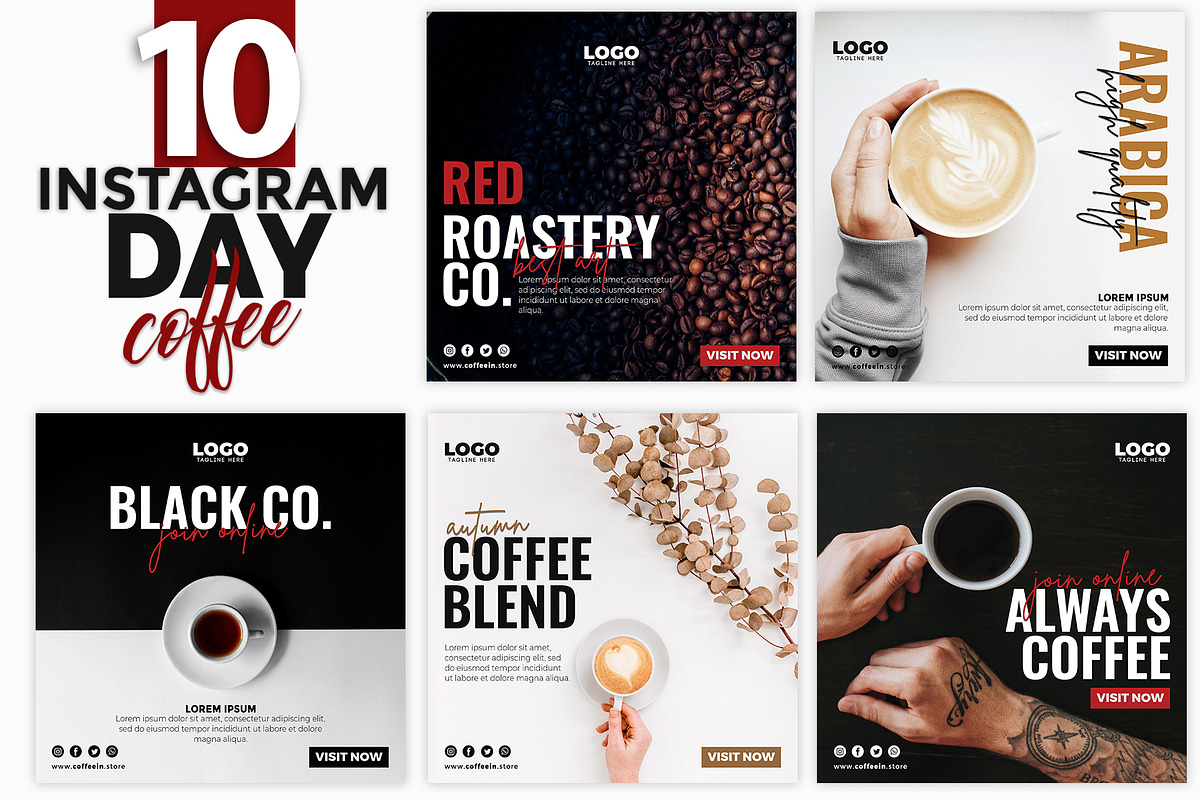 Instagram Post Template Coffee Roast, a Social Media Template by illycreative (Photo 1 of 2)