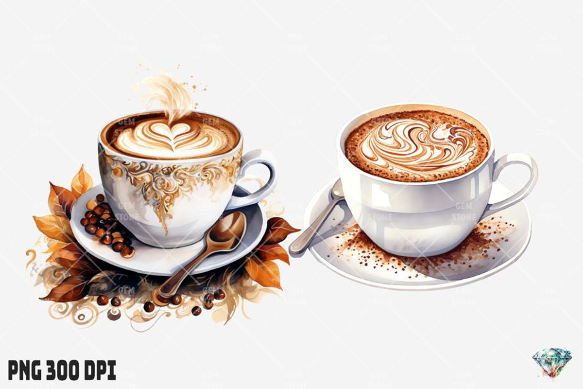Hot Coffee Watercolor, an Illustration by Gemstone (Photo 8 of 12)