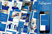 Blue Instagram Pack for Canva, a Social Media Template by Innova Studio (Thumbnail 1 of 9)